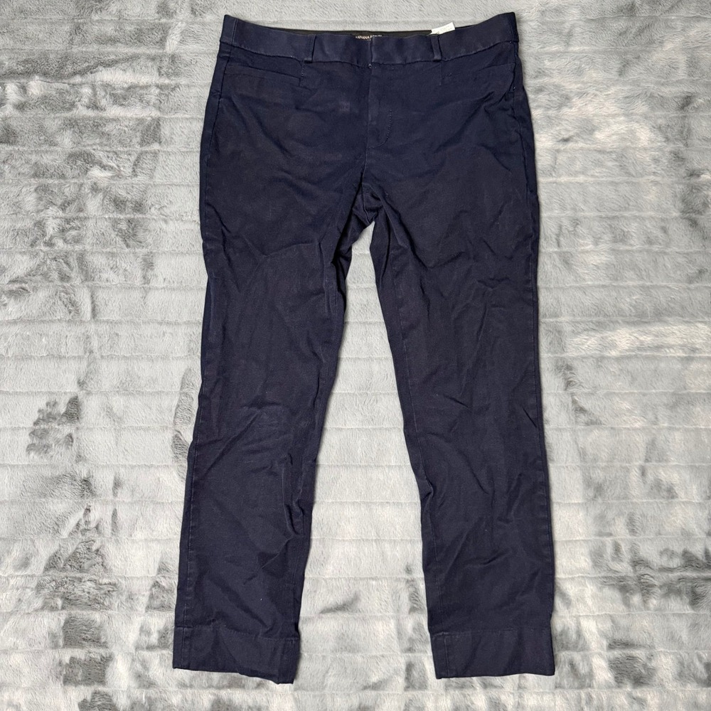 Banana Republic Sloan Navy Blue Slim Fit Stretch Dress Pants Womens Size 8